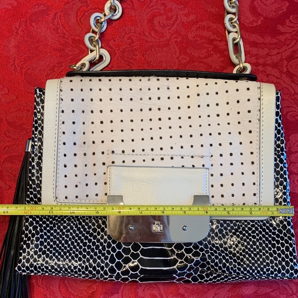 DVF large Harper daybag black shiny python combo - Picture 12 of 13